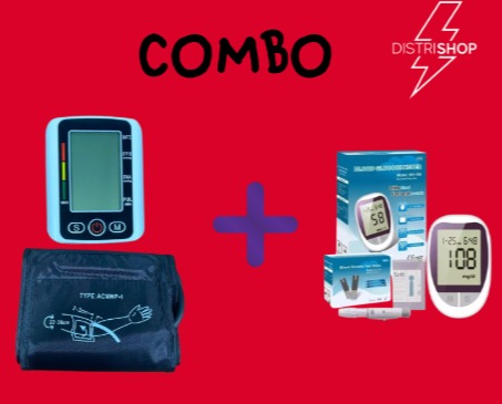 Combo Tensiometro +Glucometro con pila